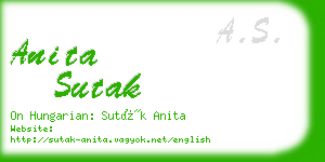 anita sutak business card